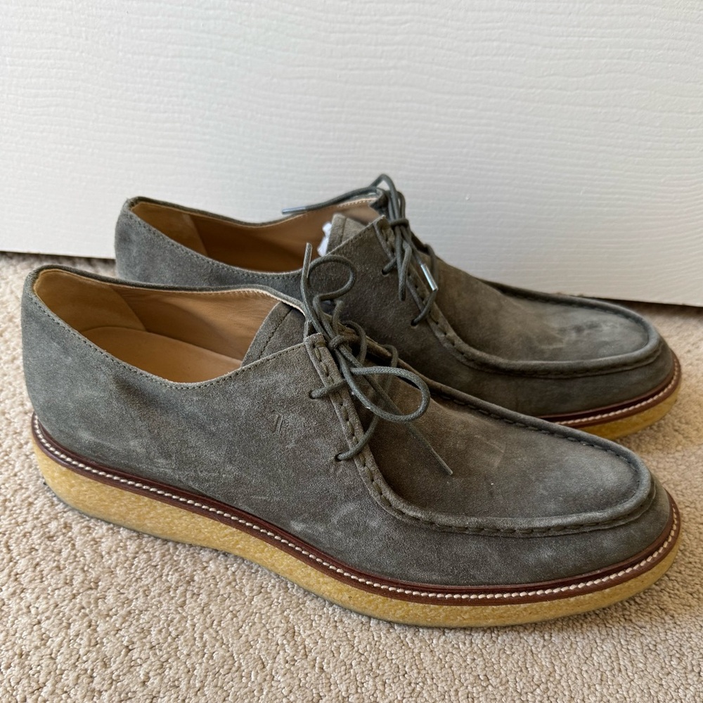 Tod's Men's Gray Suede Lace Up Casual Shoes Size 11.5 | Worn Once, No Box